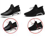 Mens Shoes Casual Leather Black Sneakers