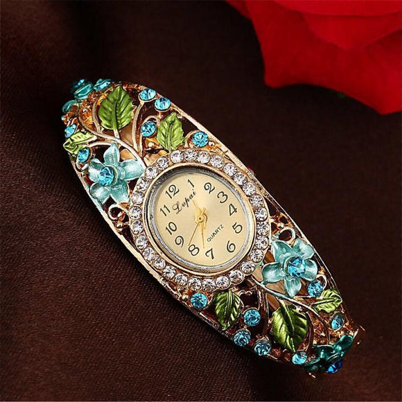 Bracelet Rhinestones Lady Bracelet Leaf Flower Bracelet