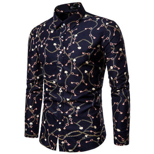 Men Long Sleeve Printed Shirt