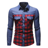 Men Long Sleeve Denim Shirt