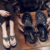 2019 summer New women beautiful casual bling crystal sandals w