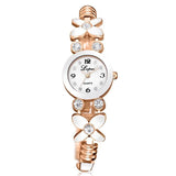 Fashion Ladies Women Unisex Stainless Steel Rhinestone Quartz