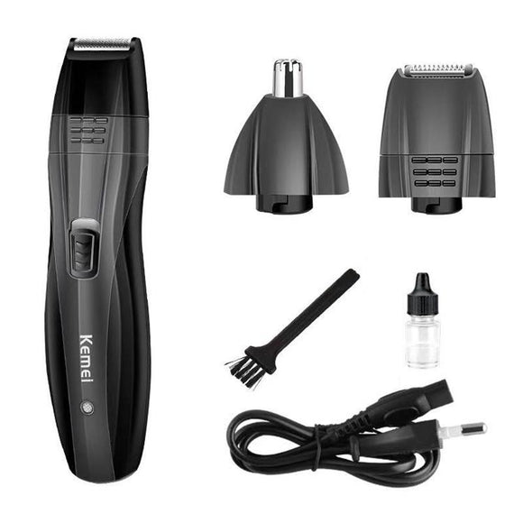 Kemei KM-6635 3 In 1 Rechargeable Nose Beard Trimmer Ear Sideb
