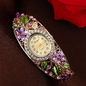 Bracelet Rhinestones Lady Bracelet Leaf Flower Bracelet