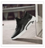 Mens Shoes Casual Leather Black Sneakers