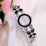 Fashion Ladies Women Unisex Stainless Steel Rhinestone Quartz