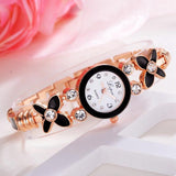 Fashion Ladies Women Unisex Stainless Steel Rhinestone Quartz