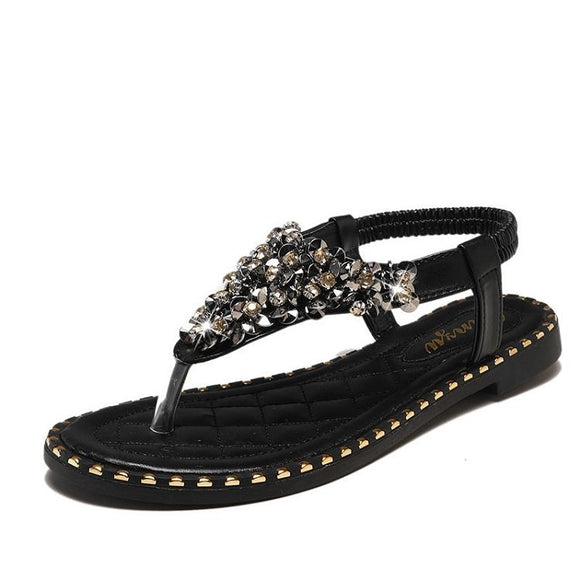 2019 summer New women beautiful casual bling crystal sandals w
