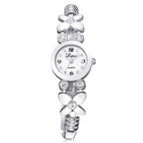 Fashion Ladies Women Unisex Stainless Steel Rhinestone Quartz