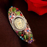 Bracelet Rhinestones Lady Bracelet Leaf Flower Bracelet