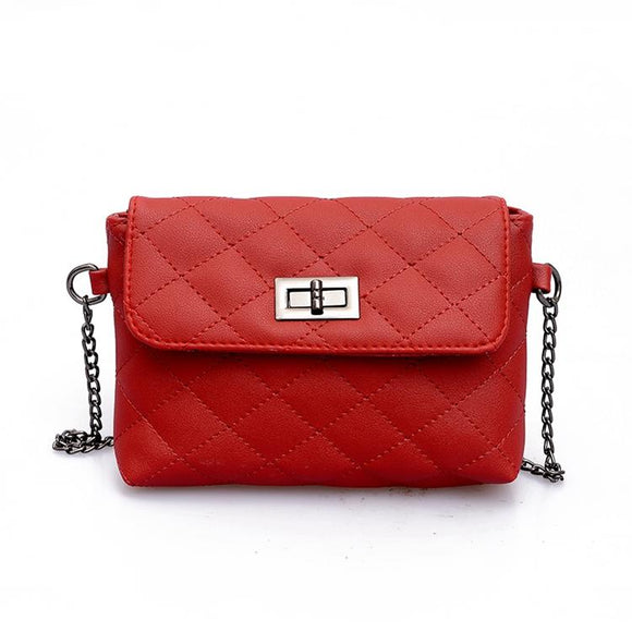 Fashion Women Chain Crossbody Messenger Bag PU Leather Shoulde