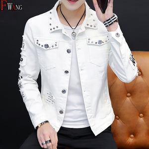Spring And Autumn Jeans Coat Men's