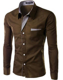 Long Sleeve Shirt Men Slim fit  Dress Shirt