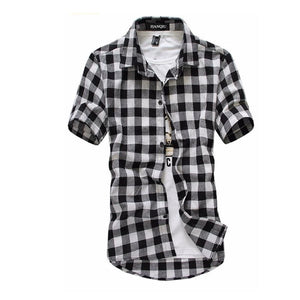 Red And Black Plaid Shirt Men Shirts 2020