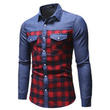 Men Long Sleeve Denim Shirt