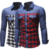 Men Long Sleeve Denim Shirt