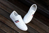 Men Male White Flat Shoes